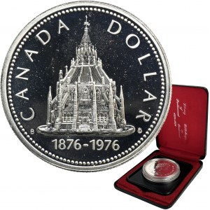 Canada, Elizabeth II, 1 Dollar Ottawa 1976 - Centenary of the Parliamentary Library
