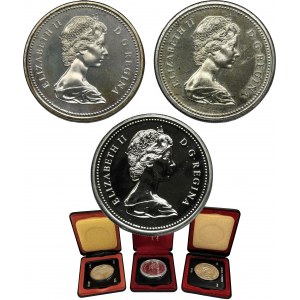 Set, Canada, Elizabeth II, 1 Dollar (3 pcs.)