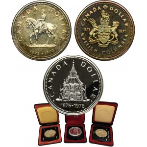 Set, Canada, Elizabeth II, 1 Dollar (3 pcs.)