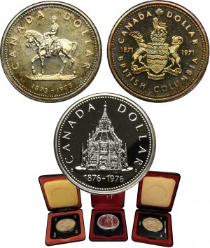Set, Canada, Elizabeth II, 1 Dollar (3 pcs.)