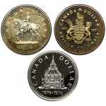 Set, Canada, Elizabeth II, 1 Dollar (3 pcs.)