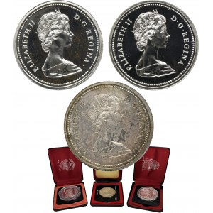 Set, Canada, Elizabeth II, 1 Dollar (3 pcs.)