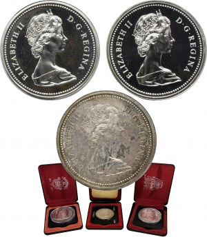 Set, Canada, Elizabeth II, 1 Dollar (3 pcs.)