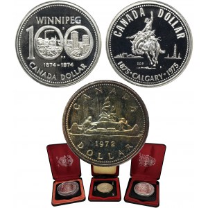 Set, Canada, Elizabeth II, 1 Dollar (3 pcs.)