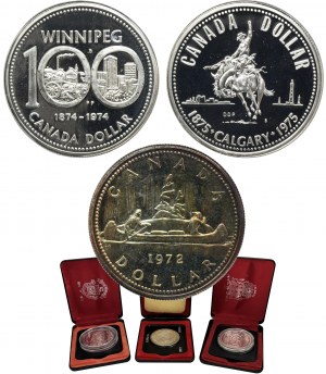 Set, Canada, Elizabeth II, 1 Dollar (3 pcs.)