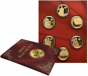 Set, Grande-Bretagne, Elizabeth II, Médaille (6 pcs.)
