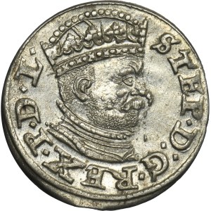 Stephen Bathory, 3 Groschen Riga 1586 - small head