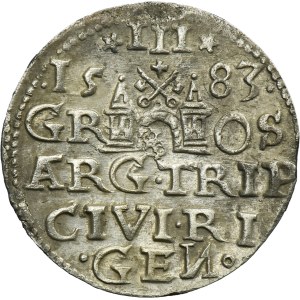 Stephen Bathory, 3 Groschen Riga 1583