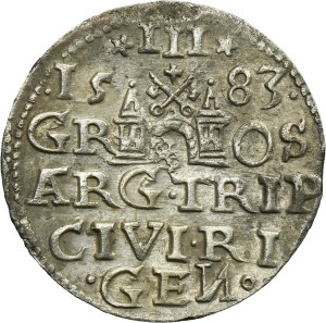 Stephen Bathory, 3 Groschen Riga 1583
