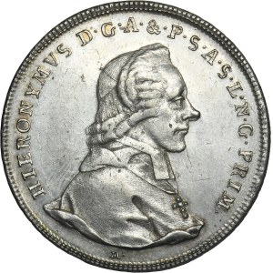 Austria, Archbishopric of Salzburg, Hieronymus von Colloredo, Thaler Salzburg 1783 M