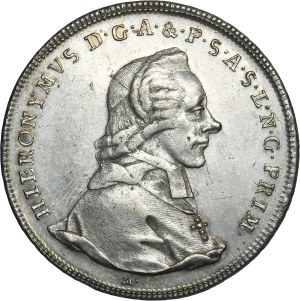 Autriche, Archevêché de Salzbourg, Hieronymus von Colloredo, Thaler Salzburg 1783 M