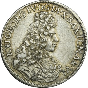 Germany, Electorate of Saxony, Johann Georg IV, 2/3 Thaler Dresden 1692 IK