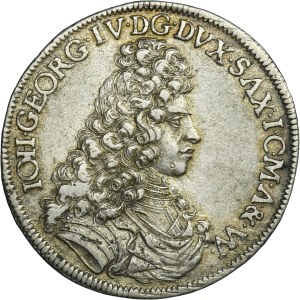 Germany, Electorate of Saxony, Johann Georg IV, 2/3 Thaler Dresden 1692 IK