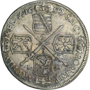 Germany, Electorate of Saxony, Johann Georg IV, 2/3 Thaler Dresden 1692 IK