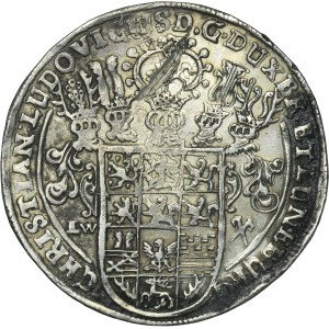 Germany, Brunschweig-Lüneburg-Celle, Christian Ludwig, Thaler Clausthal 1652 LW
