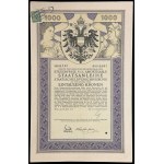 Czwarta Austriacka 5,5% Amortyzacyjna Wojenna Pożyczka Państwowa - zestaw obligacji (5 szt.)