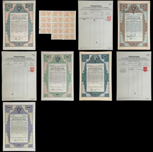 Fifth Austrian 5.5% War State Loan - bond set (5 pieces).