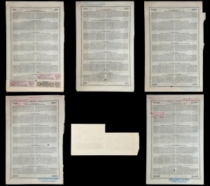 Sixth Austrian 5.5% War State Loan - bond set (5 pieces).