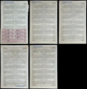 Eighth Austrian 5.5% War State Loan - bond set (5 pieces).