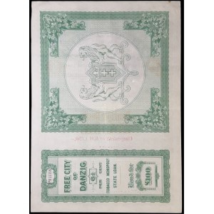 Gdańsk, Tobacco Monopoly, 100 funtów 1927, Danziger Besitz