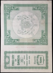 Danzig, Tobacco Monopoly, £100 1927, Danziger Besitz