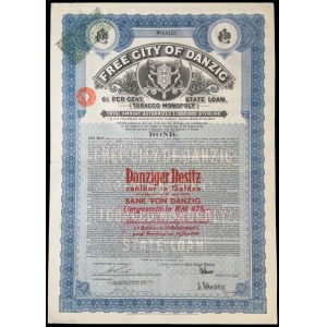 Gdańsk, Tobacco Monopoly, 50 funtów 1927, Danziger Besitz