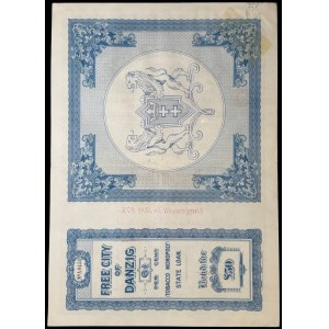 Gdańsk, Tobacco Monopoly, 50 funtów 1927, Danziger Besitz