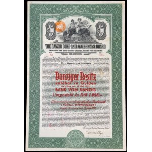 Gdańsk, The Danzig Port and Waterways Board, $500 1927, Danziger Besitz