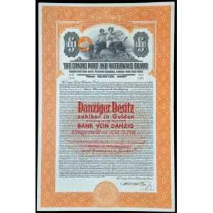 Gdańsk, The Danzig Port and Waterways Board, $ 1.000 1927, Danziger Besitz