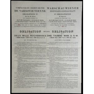 Towarzystwo Drogi Żelaznej Warszawsko-Wiedeńskiej, 4% obligacja 2.000 marek 1901, seria X