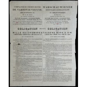 Towarzystwo Drogi Żelaznej Warszawsko-Wiedeńskiej, 4% obligacja 1.000 marek 1901, seria X