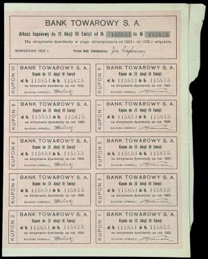 Bank Towarowy S.A., 25 x 1.000 mkp, Emisja III