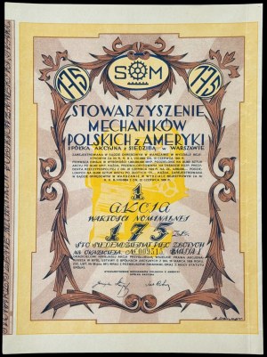 Association of Polish Mechanics of America S.A., PLN 175.