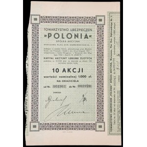 Towarzystwo Akcyjne Ubezpieczeń Polonia, 10 x 100 zł