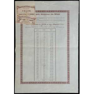 Compagnie Silesienne des Mines - 5% obligacja 500 franków 1899