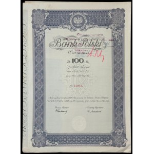 Bank Polski S.A., 100 zł i 5 x 100 zł 1934 - zestaw 2 szt.