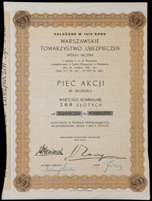 Warszawskie Towarzystwo Ubezpieczeń S.A., 5 x 100 zł