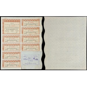 Warszawskie Towarzystwo Fabryk Cukru S.A., 100 zł i 50 x 100 zł 1937 - zestaw 2 szt.