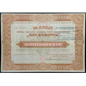 Fabryka Portland Cementu Szczakowa S.A., 10 x 100 zł 1932