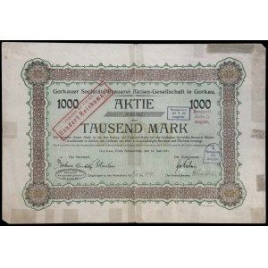 Górka (Sobótka), Gorkauer Societäts-Brauerei Aktien-Gesellschaft, 1.000 marek 1921
