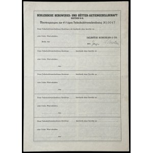Schlesische Bergwerks- und Hütten AG Beuthen O/S, 4,5% obligacja 1.000 marek 1940