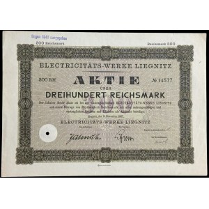 Legnica, Electricitäts-Werke Liegnitz, 300 Reichsmark 1927