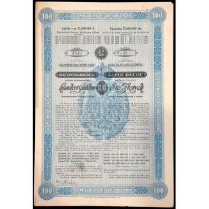 Kolej Galicyjska Karola Ludwika, 4% zapis długu 100 złr 1890