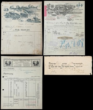 Set of documents - invoices and receipts