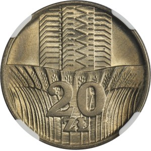 20 złotych 1976 Wieżowiec i kłosy - NGC MS66
