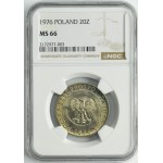 20 złotych 1976 Wieżowiec i kłosy - NGC MS66
