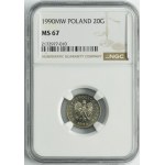 20 groszy 1990 - NGC MS67