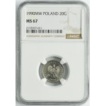 20 groszy 1990 - NGC MS67