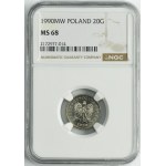 20 groszy 1990 - NGC MS68