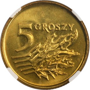 5 groszy 1993 - NGC MS66